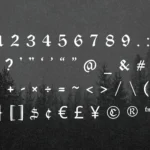 Infernal Grimoire Numbers & Punctuations By Lunacco Foundry