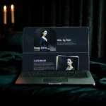 Velvet Couch Candles Laptop Copy